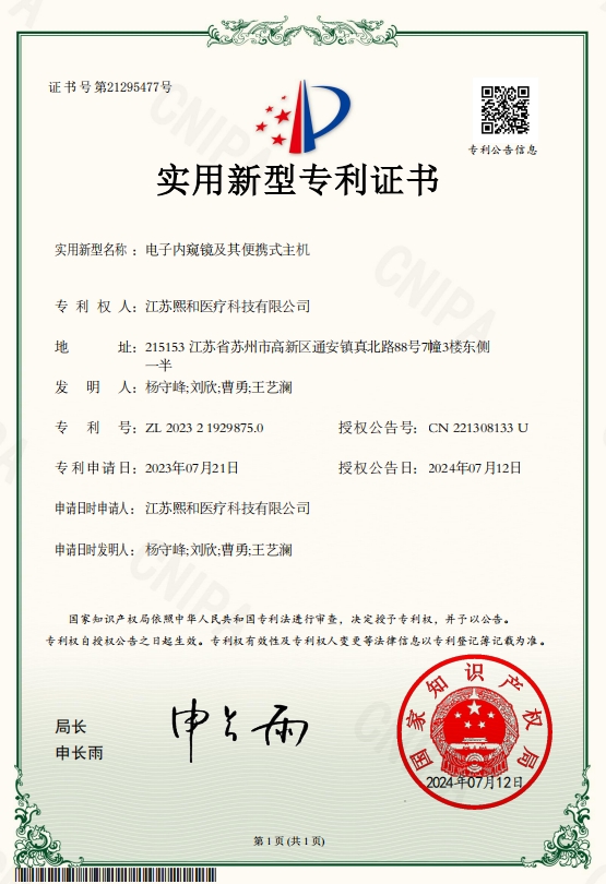 电子内窥镜及其便携式主机
