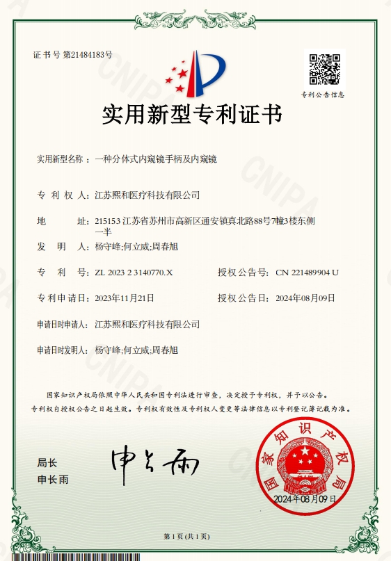 一种分体式内窥镜手柄及内窥镜